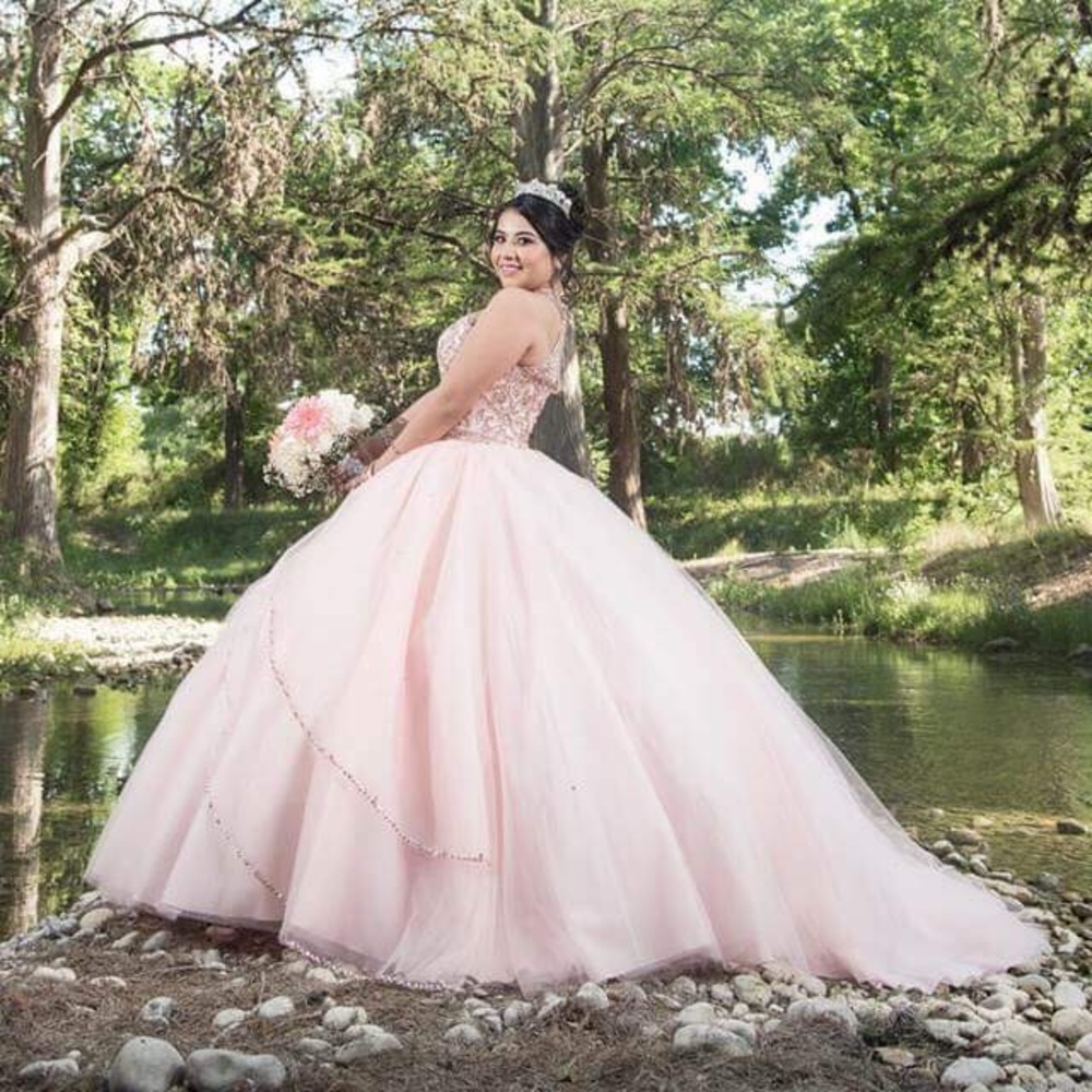 Sweet 16 or Quinceanera beautiful dress blush pink